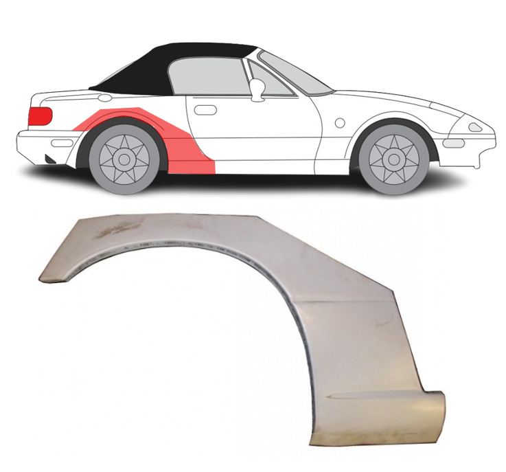 Mazda MX-5 (89-) Galinė arka (dešinė), Galiniai sparnai, Mazda MX-5 Galinis sparnas, 45248431, Galiniai sparnai, Mazda MX-5 Galinis sparnas, 45248431