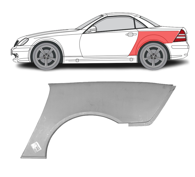 MB W170 (96-) Galinė arka (kairė), Galinės arkos, 500783-5, 5901532938944, MB W170 Galinė arka, R170, Galinės arkos