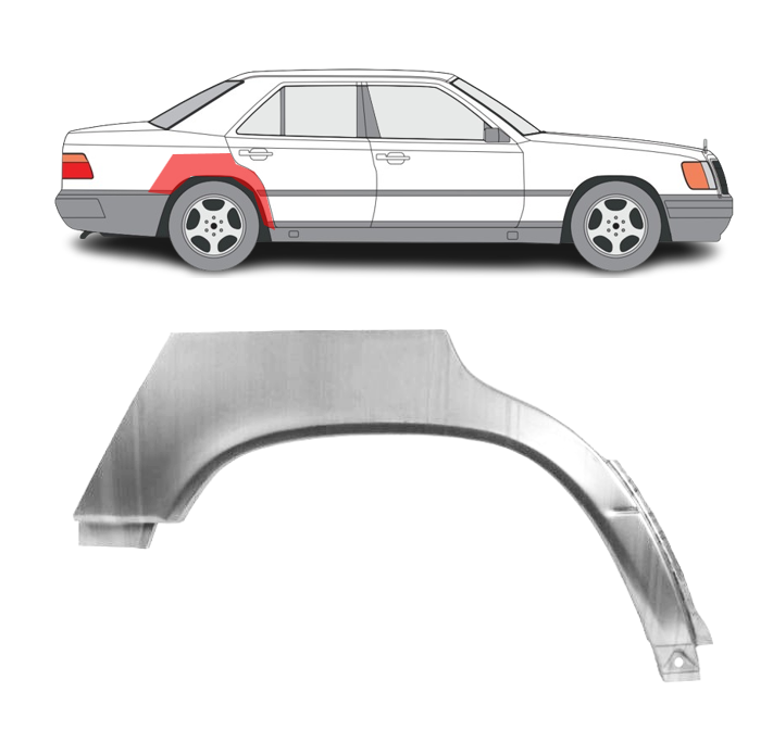 MB W124 (84-) Galinė arka (4D, dešinė), Galinės arkos, MB W124 Galinė arka, 142032, 501484-5, 3024148, 5901532120660, Galinės arkos