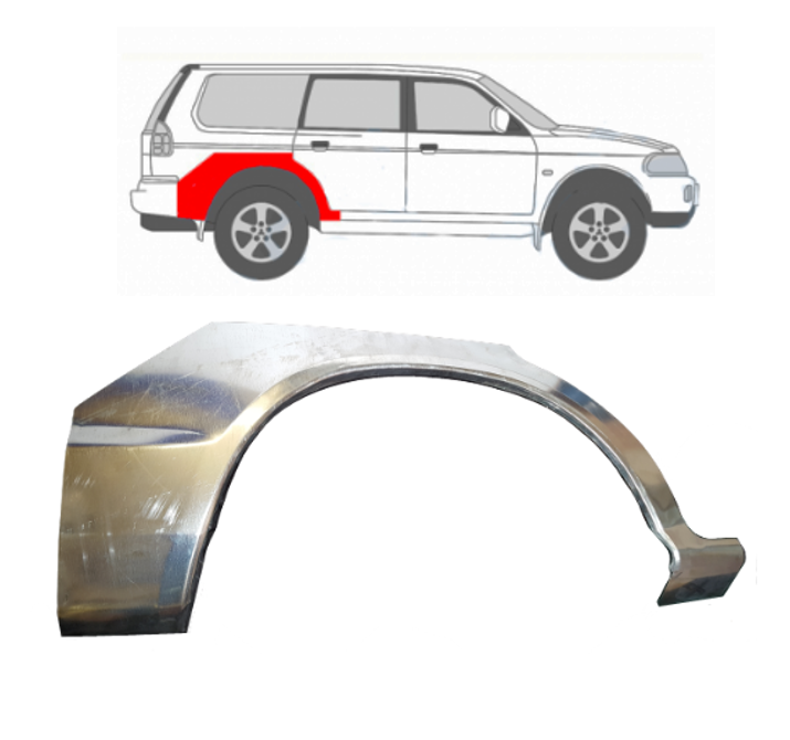 Mitsubishi Pajero Sport (96-) Galinė arka (dešinė), Mitsubishi Pajero Sport (1996- 2008) Galinė arka, 52858351