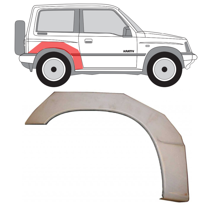 Suzuki Vitara (88-) Galinė arka (2 durų, dešinė), 