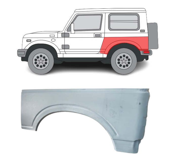 Suzuki SJ410 (79-) Galinė arka (kairė), Suzuki SJ410 1979- 1991 Galinė arka, Suzuki SJ410 1979- 1991 Galinė arka