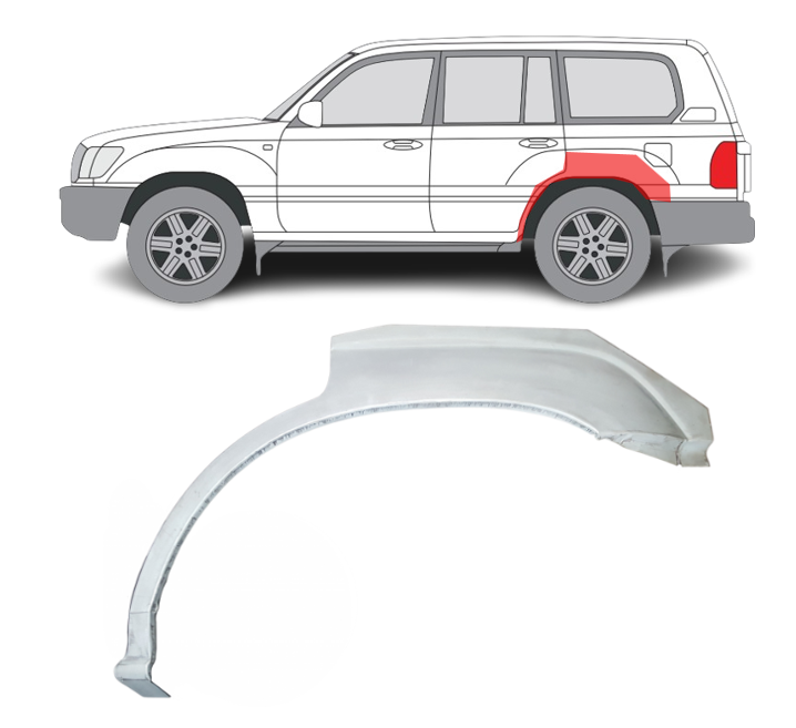 Toyota Land Cruiser (02-) Galinė arka (PL kokybė, kairė), 81788351