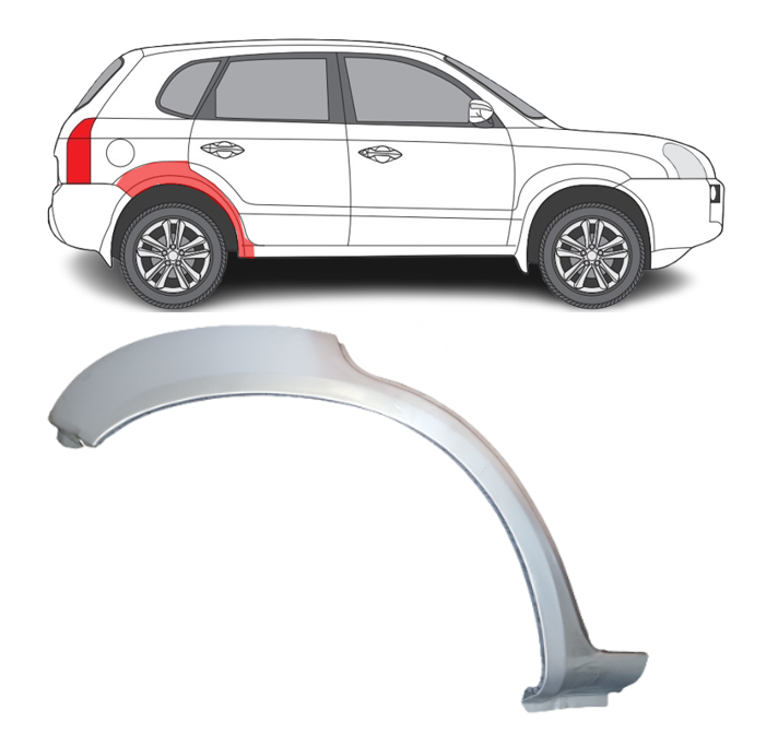 Hyundai Tucson (04-) Galinė arka (dešinė), Hyundai Tucson (2004- 2009) Galinė arka, 40478451