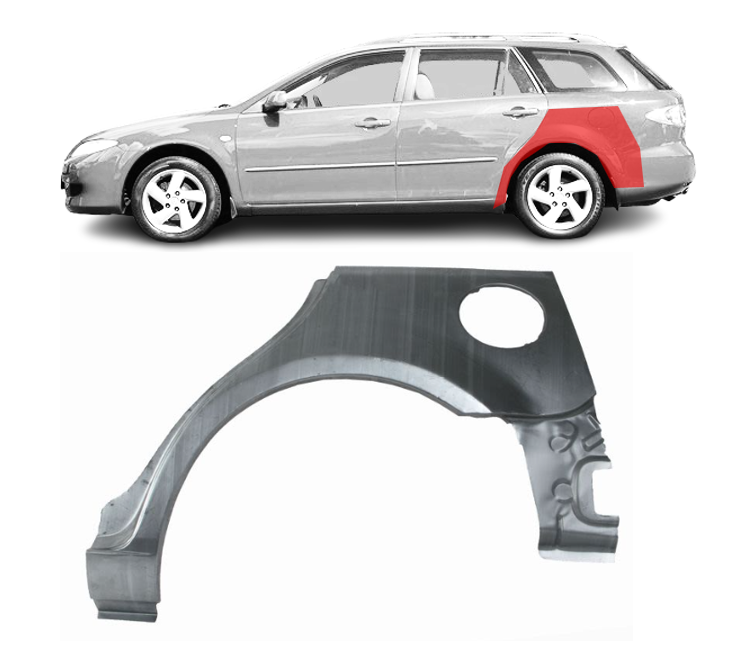 Mazda 6 (02-) Arka (KOMBI, kairė), Galinės arkos, Mazda 6 galinė arka, 451983-6, 932231, 2754143, 5901532112191, Galinės arkos, Mazda 6 galinė arka, 451983-6, 932231, 2754143, 5901532112191