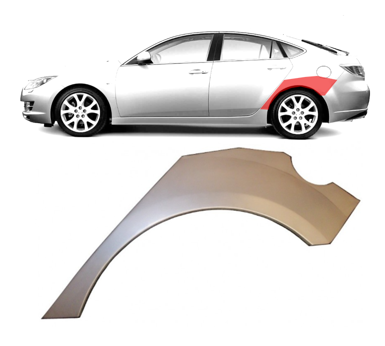 Mazda 6 (07-) Galinė arka (kairė), 456083-4, Mazda 6 (2007- 2012) Galinė arka