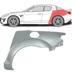 Mazda RX-8 (03-) Зад арка (л), Galiniai sparnai, 454883, Mazda RX8 Galinis sparnas, Galiniai sparnai