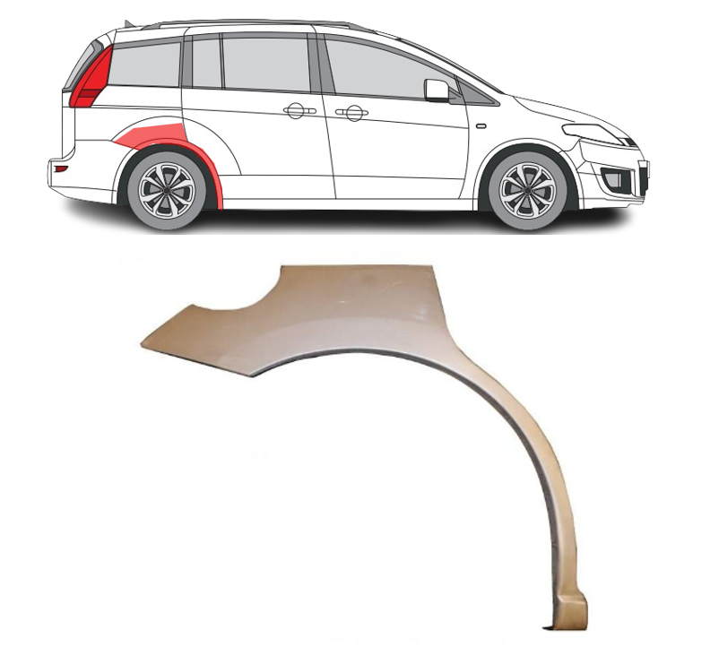 Mazda 5 (05-) Arka (dešinė), Galinės arkos, Mazda 5 arka, 45508415, 5903107077218, Galinės arkos