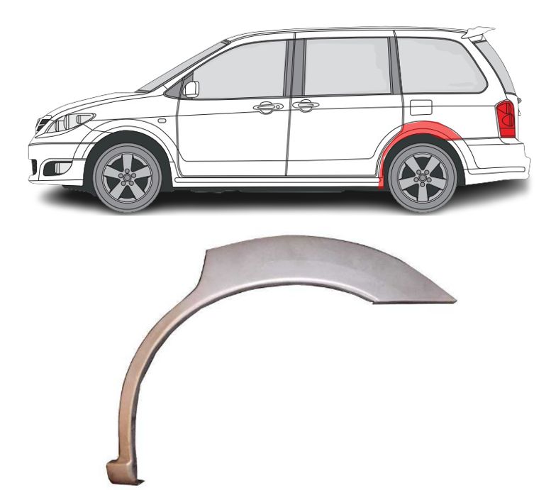 Mazda MPV (99-) Arka (kairė), Galinės arkos, 45798315, 5903107077232, Mazda MPV galinė arka, Galinės arkos