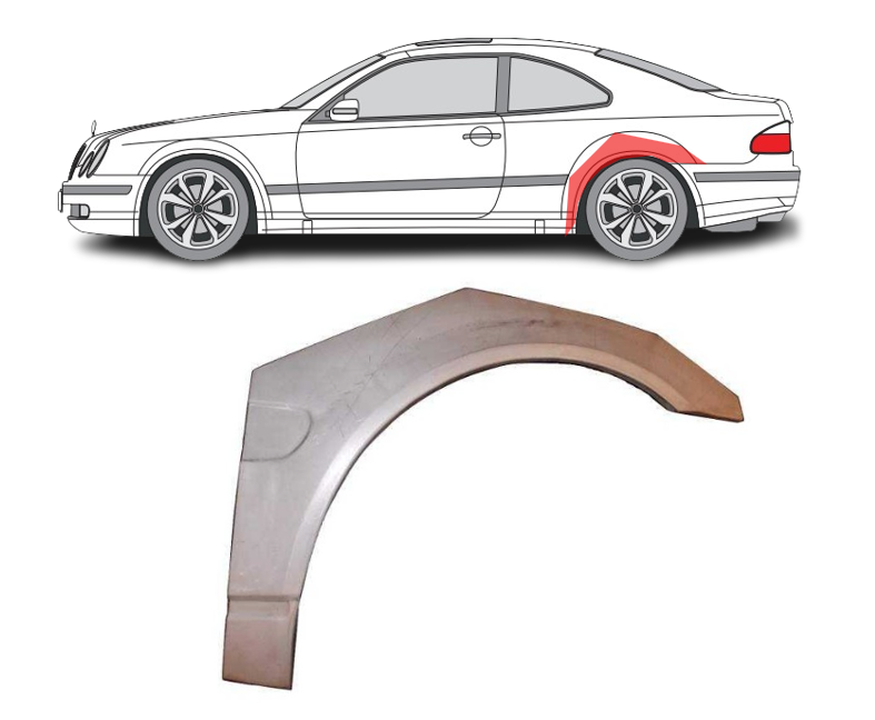 MB W208 (97-) Galinė arka (kairė), Galinės arkos, 50048315, 5903107077263, MB W208 Galinė arka, Galinės arkos, 50048315, 5903107077263, MB W208 Galinė arka