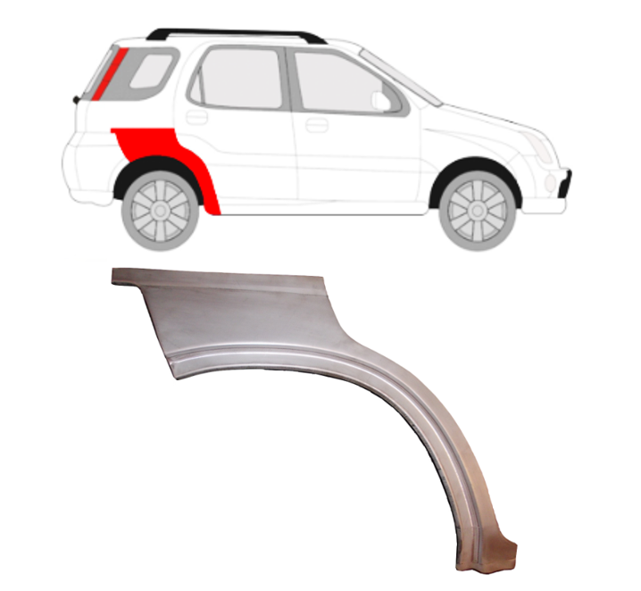 Suzuki Ignis (00-) Arka (dešinė), Galinės arkos, Suzuki Ignis galinė arka, 74198451, 5901532932690, Galinės arkos, Suzuki Ignis galinė arka