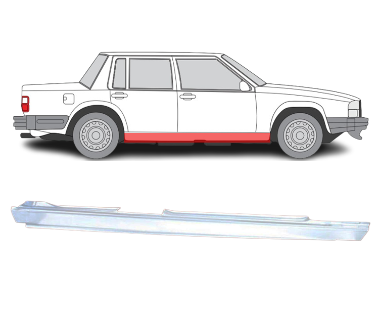 Volvo 700/900 (81-) Slenkstis (4D, dešinė), slenksčiai, Volvo Seria 900 slenkstis, Volvo seria 700 slenkstis, 903142, 1380024, 5927104, 5901532210316, slenksčiai, Volvo Seria 900 slenkstis, Volvo seria 700 slenkstis, 903142, 1380024, 5927104, 5901532210316