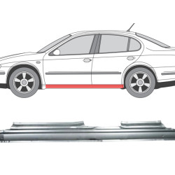 Leon/Toledo (99-) Slenkstis (kairė), slenksčiai, Seat Toledo slenkstis, 672241-1, 5901532184198, Seat Leon slenkstis, slenksčiai, Seat Toledo slenkstis, Seat Leon slenkstis