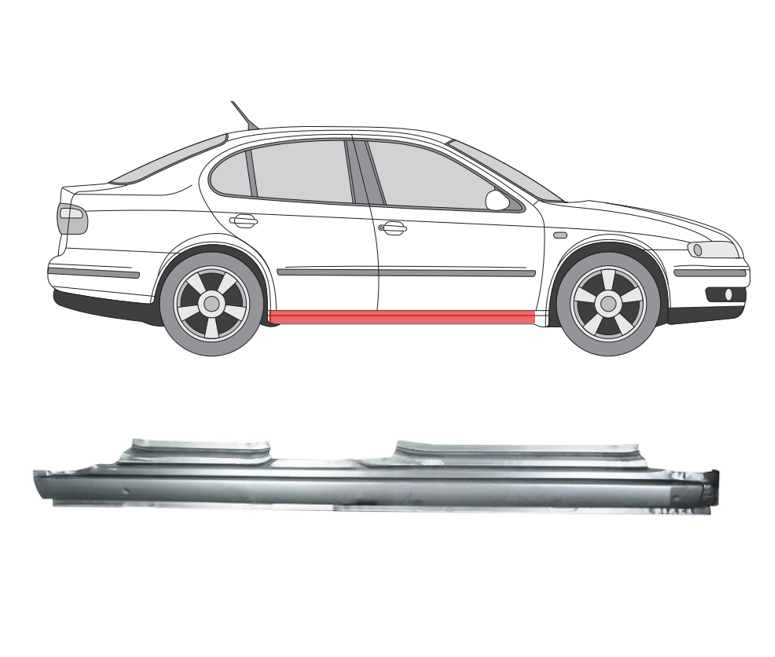 Leon/Toledo (99-) Slenkstis (dešinė), slenksčiai, Seat Toledo slenkstis, Seat Leon slenkstis, 672242-1, 5901532184204, slenksčiai, Seat Toledo slenkstis, Seat Leon slenkstis