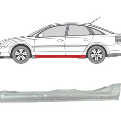 Opel Vectra (02-) Slenkstis (kairė), slenkstis, 51 64 017, 51 64 019, 551841, 13240140, 13240144, 5901532142389, Opel Vectra slenksčiai, slenkstis