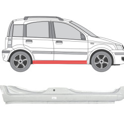 Fiat Panda (03-) Slenkstis (dešinė), slenksčiai, Fiat Panda slenkstis, 71734758, 300342-2, 5901532060379, slenksčiai, Fiat Panda slenkstis, 71734758, 300342-2, 5901532060379