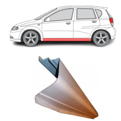 Aveo/Kalos (03-) Slenkstis (kairė), slenksčiai, 250041-2, 250042-2, Chevrolet Aveo slenkstis, Daewoo Kalos slenkstis, slenksčiai