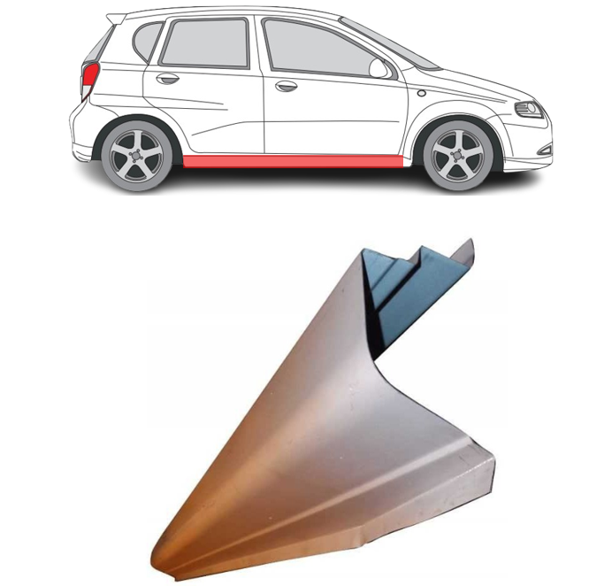 Aveo/Kalos (03-) Slenkstis (dešinė), 