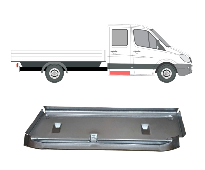 Sprinter/Crafter (06-) Dvigubos kabinos galinių durų laiptas (dešinė), 