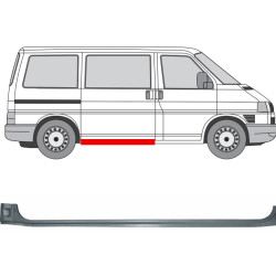 VW T4/Caravelle/Multi (90-) Порог под салазки. дверь ([1мм], справа), 9566422K