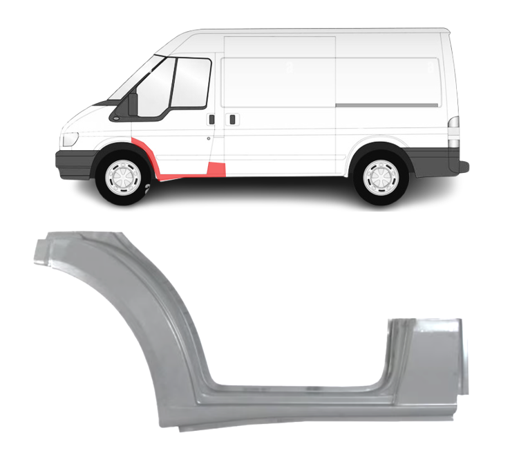 Ford Transit (00-/06-) Slenkstis su lanku (aukštenis, kairė), 324741