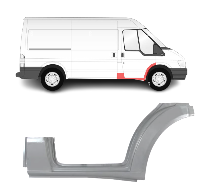 Ford Transit (00-/06-) Slenkstis su lanku (aukštesnis, dešinė), 324742