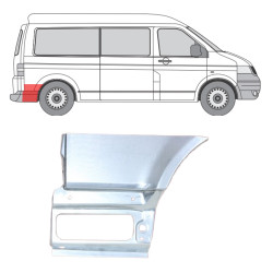 T5/Multivan (03-) Skārda aiz aizmugurējā riteņa (pa labi), 