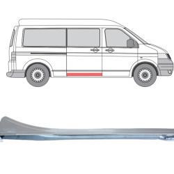 VW T5 (03-) Bīdāmo durvju paliktnis, 7H0 843 550 F (VW), 7H0 843 550 D (VW), 7H0 843 550 C (VW), 7E0843550B (VW), 7E0 843 550A (VW)