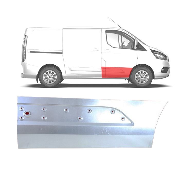 Ford Transit Custom (12-) Priekinių durų apačia (dešinė), 