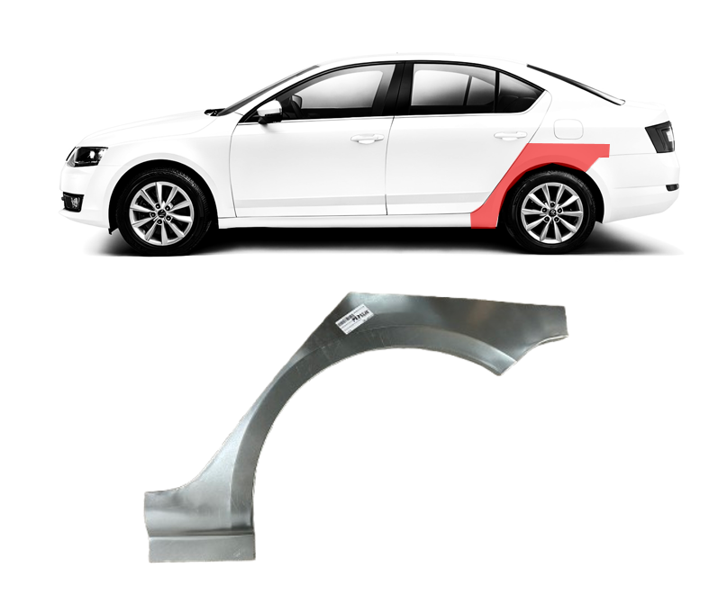 Skoda Octavia (13-) Galinė arka (kairė), 