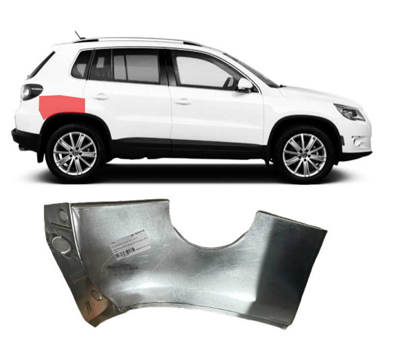 VW Tiguan (07-) Galinės arkos viršutinė dalis (dešinė), 