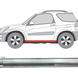 Toyota RAV4 (00-) slieksnis (3-durvju, pa kreisi), 