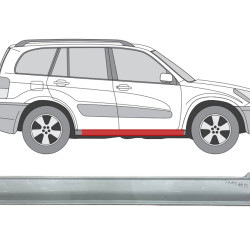 Toyota RAV4 (00-) slieksnis (5 durvju, pa labi), 