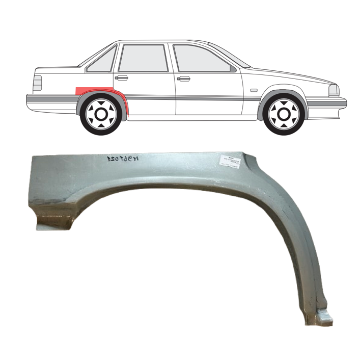 Volvo S/V 70 (96-) Arka (4D, dešinė), 