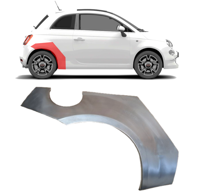 Fiat 500 (07-) Galinė arka (dešinė), 