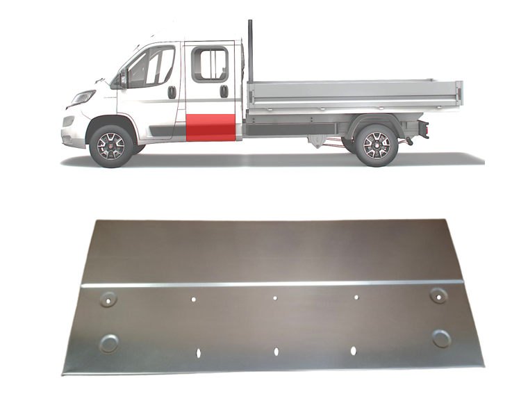 Fiat Ducato (06-) Dvigubos kabinos galinių durų skarda (kairė=dešinė), 