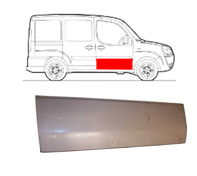 Fiat Doblo (01-) Priek. durų skarda (dešinė), Durų skardos, Fiat Doblo priekinių durų skarda, 30404021, 5901532932744