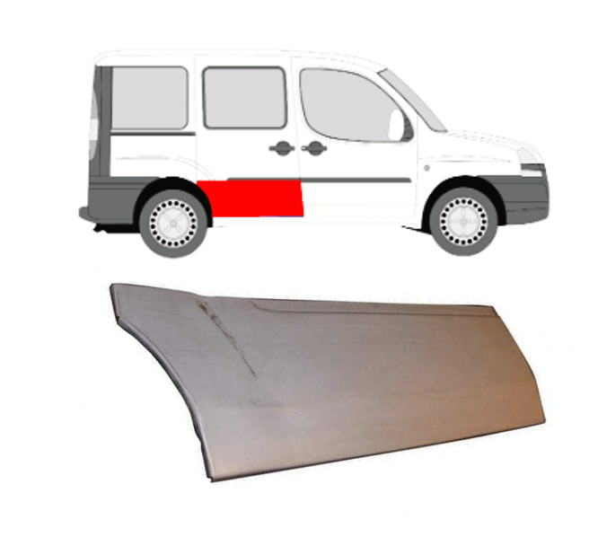 Fiat Doblo (01-) Slankiojančių durų skarda, 30404023, 5903107069695, Fiat Doblo slankiojančių durų skarda