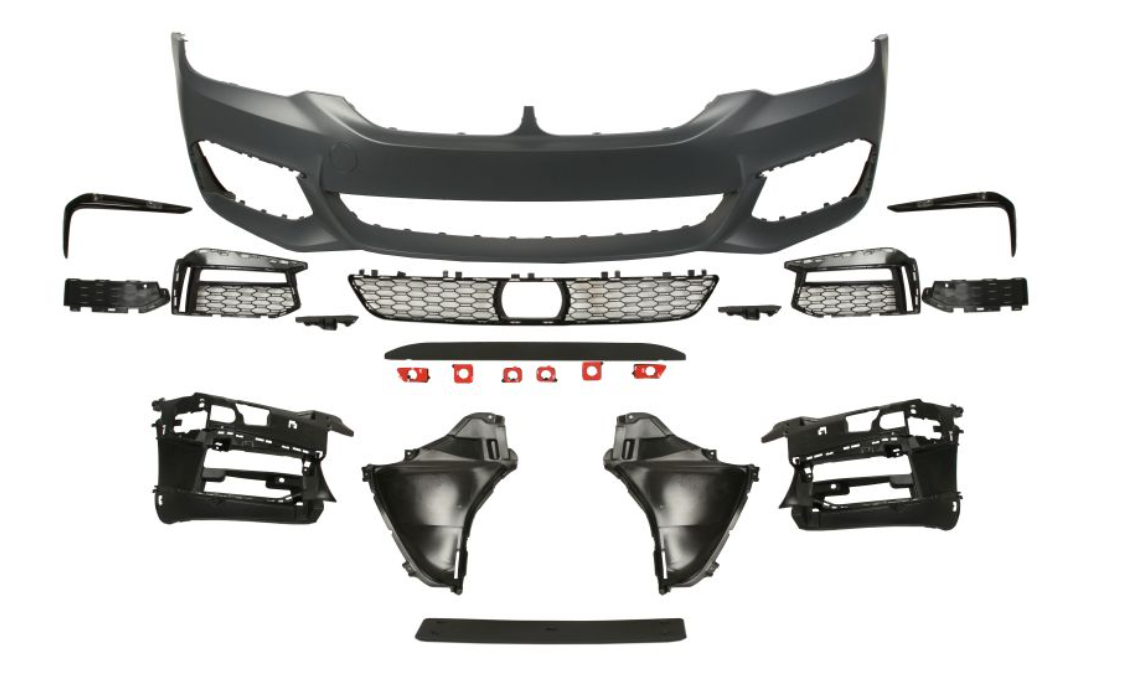 BMW 5 (17-) Priekinis bamperis (M-pack, komplektas), 5510-00-0068905KP