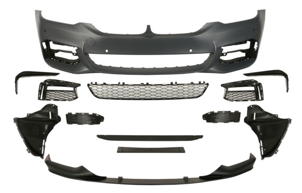 BMW 5 (17-) Priekinis bamperis (M-pack, komplektas), 5510-00-0068909KP