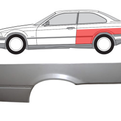 BMW 3 (90-) Galinis sparnas (Coupe, kairė), 