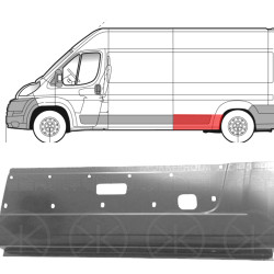JAU GREITAI! Ducato/Jumper/Boxer (06-) Skarda prieš galinį ratą (ilgo, su posūkio skyle, kairė), 57708371, 57708371