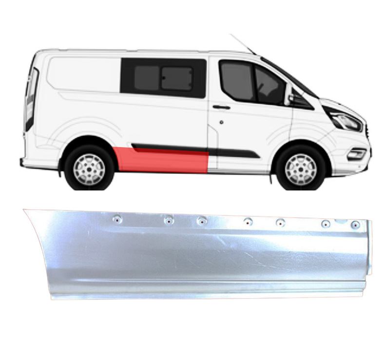 JAU GREITAI! Ford Transit Custom (12-) Šono skarda (dešinė), 