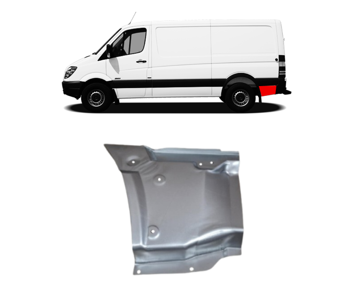 Ducato/Jumper/Boxer (06-) Šono skarda už rato (trumpo, kairė), 