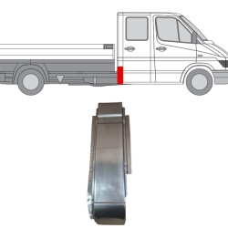 MB Sprinter (95-) Dvigubos kabinos galinis stulpelis (dešinė), 