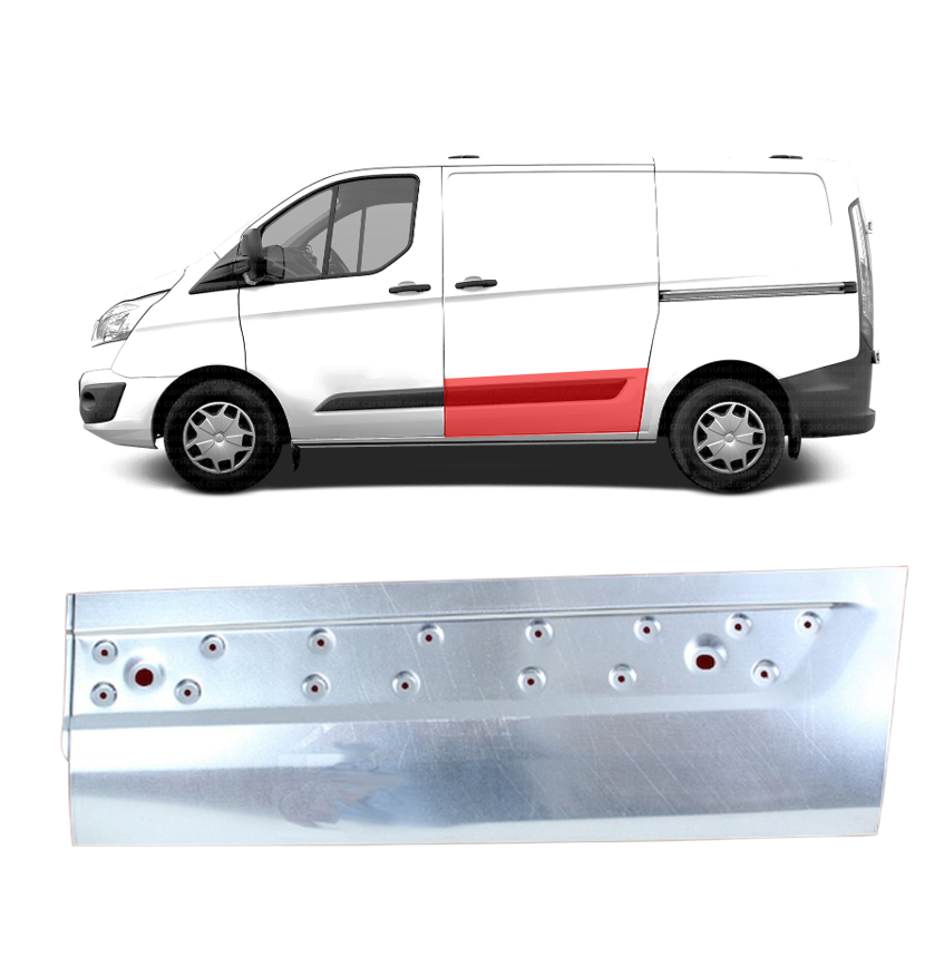 Ford Transit Custom (13-) Slankiojančių durų apačios skarda (kairė), 