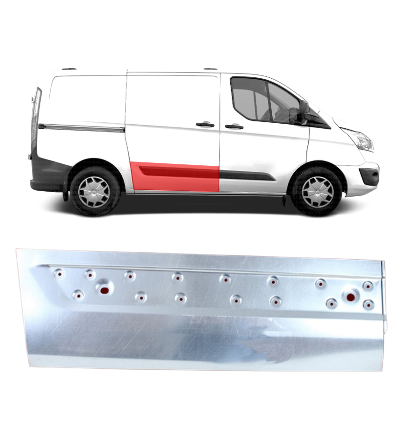 Ford Transit Custom (13-) Slankiojančių durų apačios skarda (dešinė), 