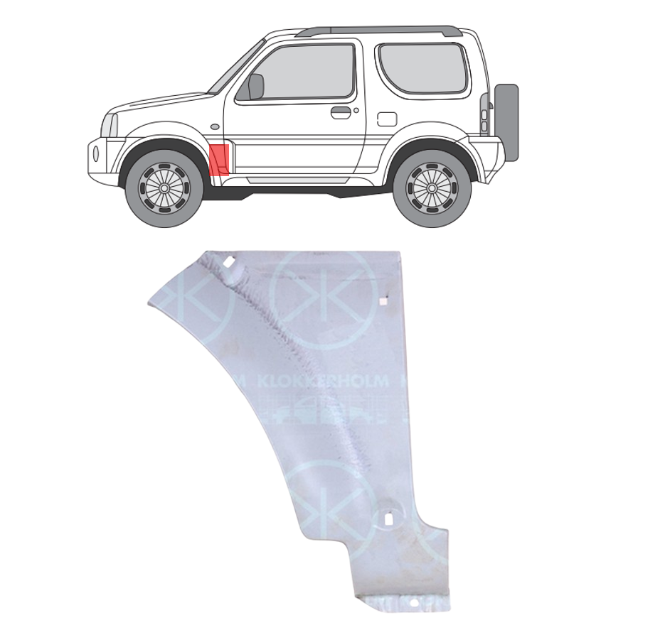 Suzuki Jimny (98-) Priekinio sparno apačia (kairė), 58811-81A00