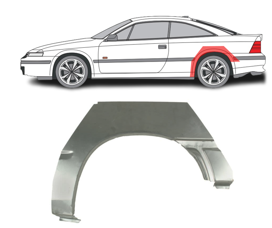 Opel Calibra A (89-) Galinė arka (kairė), Galinės arkos, 553083-3, Opel Calibra A galinė arka, Galinės arkos