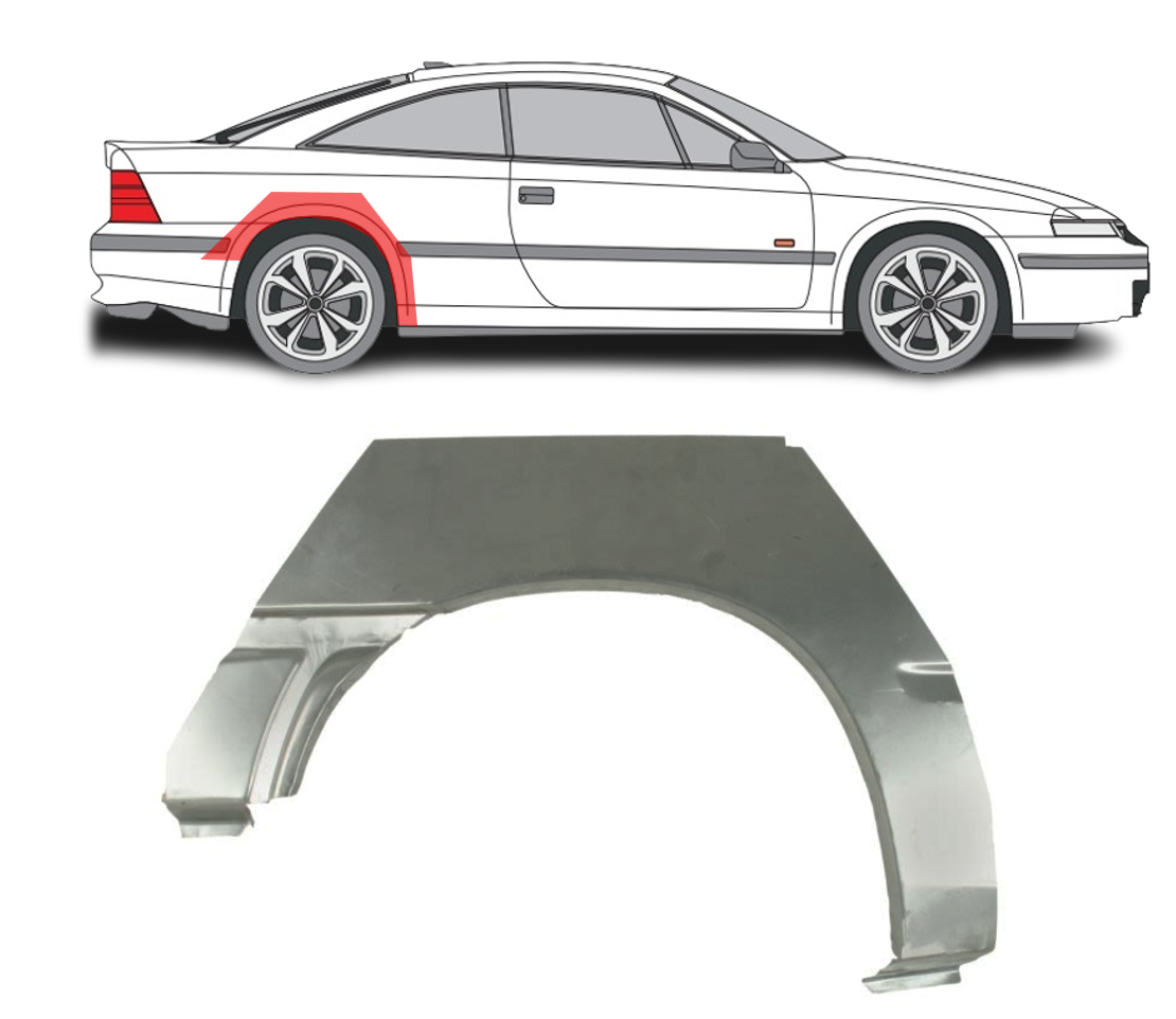 Opel Calibra A (89-) Galinė arka (dešinė), Galinės arkos, Opel Calibra A galinė arka, 553084-3, Galinės arkos